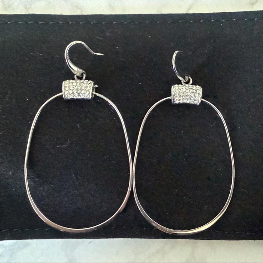 MK Silver Hoop Earrings